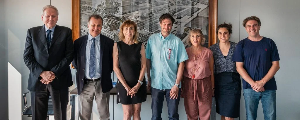 The descendants of the Galtarossa family visit the Verona steelwork